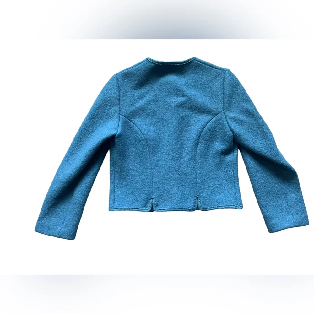 Salzburger Wool Trachten Cardigan Sweater Jacket Austrian Cardigan Blue Size L - Picture 9 of 14